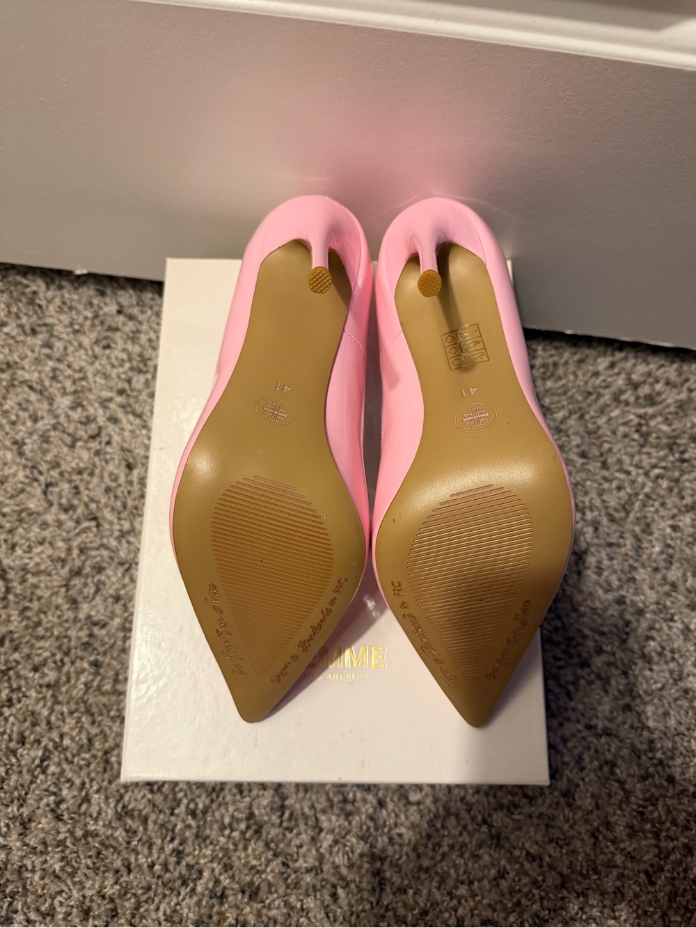 Classic Pink Patent Pointed-Toe Pumps - Picture 9 of 14